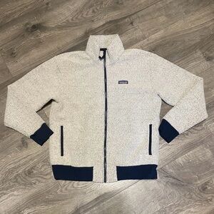 Patagonia Cream and Navy Sherpa Jacket